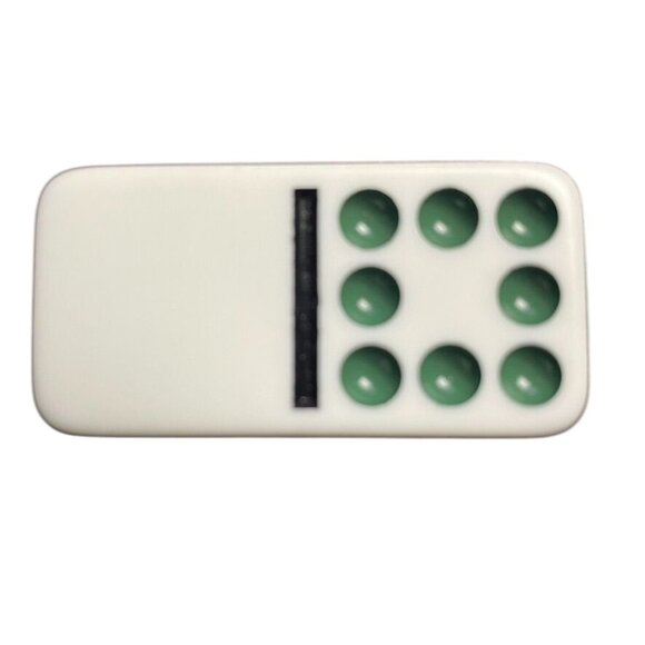 Double Twelve Dominoes Replacement Tile 0 8 Color Dot mq - Picture 1 of 3